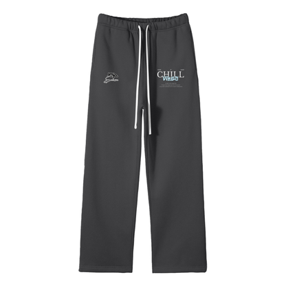 'Chill Vibes' Graphic Straight legged Jogger