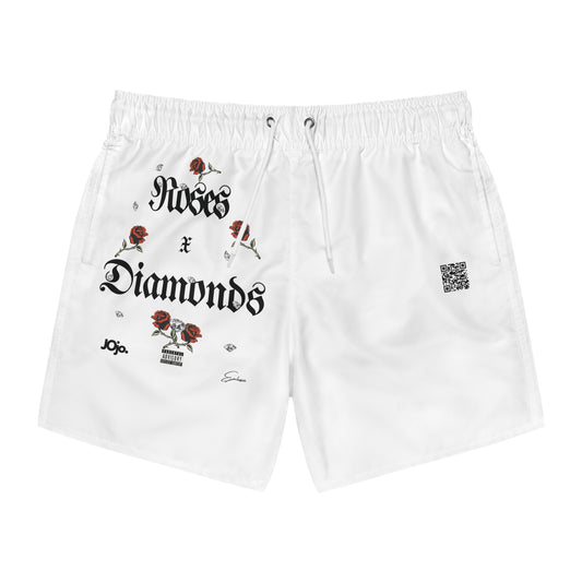 'ROSES X DIAMONDS' Graphic swim shorts