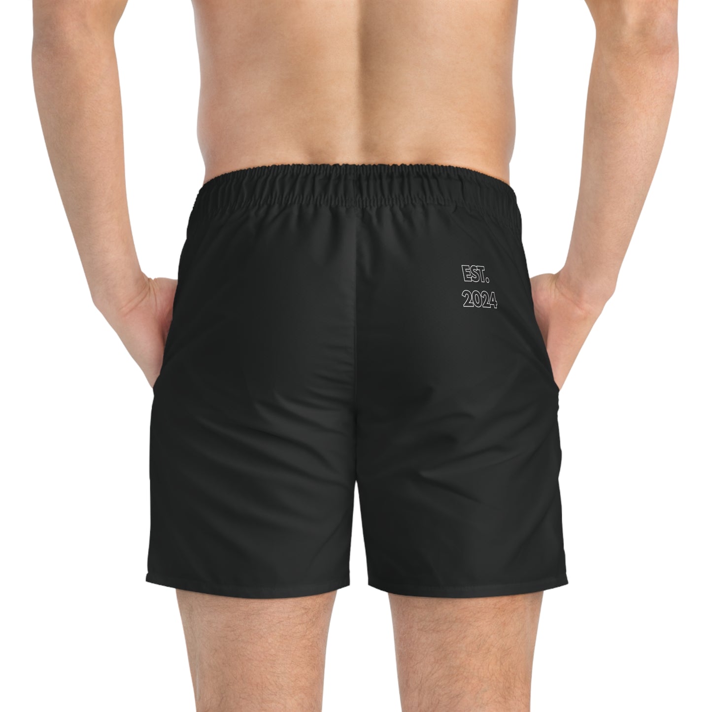 'HUMAN BEING' Graphic Swim shorts