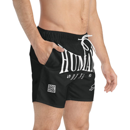 'HUMAN BEING' Graphic Swim shorts