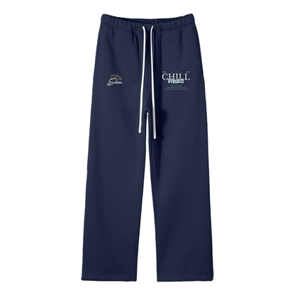 'Chill Vibes' Graphic Straight legged Jogger