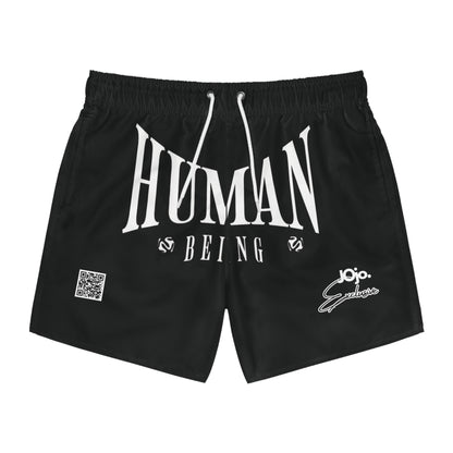 'HUMAN BEING' Graphic Swim shorts