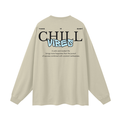 'Chill Vibes' Graphic long sleeved tee