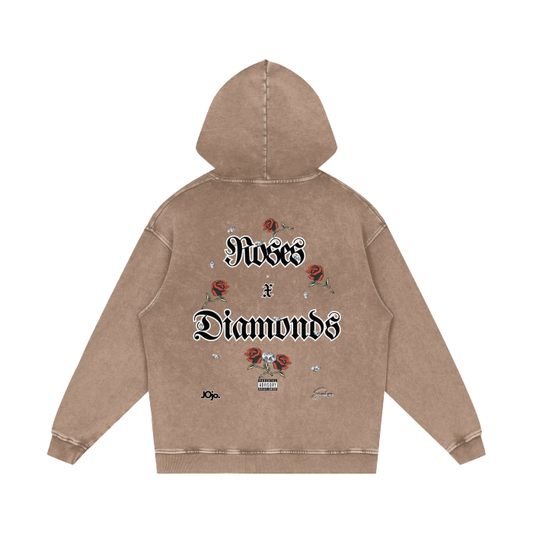 'ROSES X DIAMONDS' Graphic hoodie