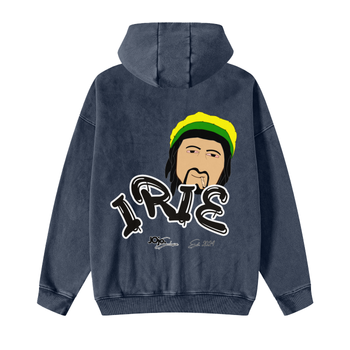 'IRIE' Acid washed Hooded Jacket