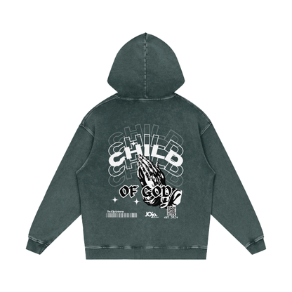 'CHILD OF GOD' Graphic Print distressed hoodie