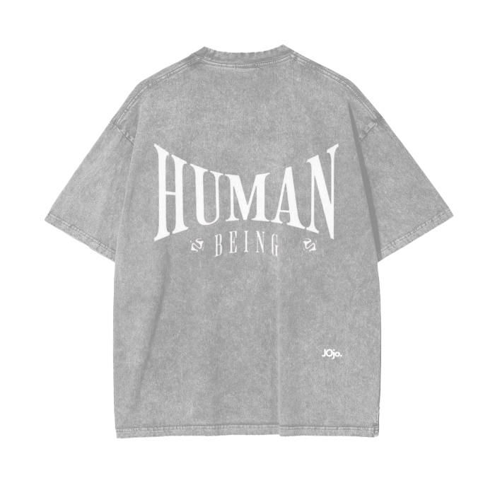 'HUMAN BEING' Graphic oversized tee