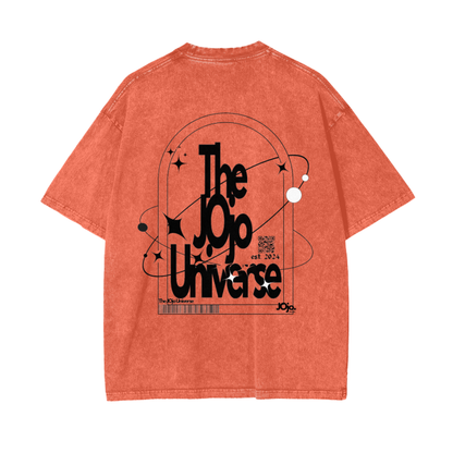 'THE JOJO UNIVERSE' Acid Wash Oversized T-shirt