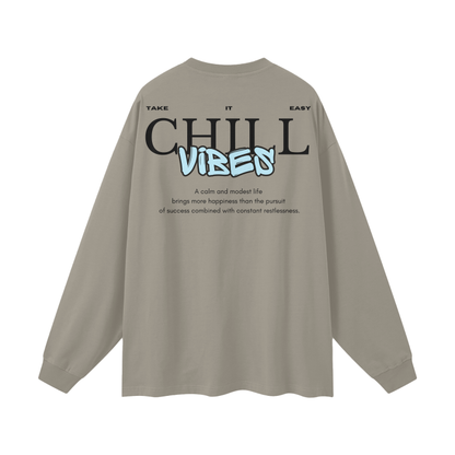 'Chill Vibes' Graphic long sleeved tee