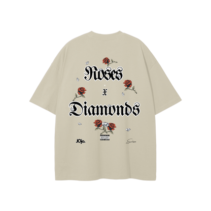 'ROSES X DIAMONDS' Oversized graphic tee