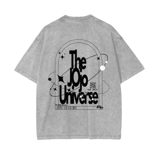 'THE JOJO UNIVERSE' Acid Wash Oversized T-shirt