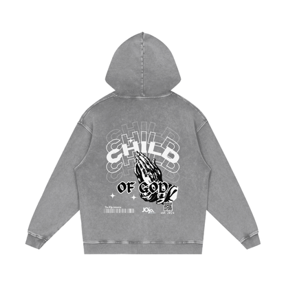 'CHILD OF GOD' Graphic Print distressed hoodie