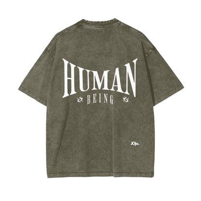 'HUMAN BEING' Graphic oversized tee